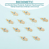DICOSMETIC Eco-friendly Brass Micro Pave Clear Cubic Zirconia Pendants KK-DC0001-77-4