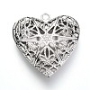 316 Stainless Steel Diffuser Locket Pendants STAS-G146-09P-1