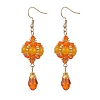 Natural Yellow Jade Dangle Earrings EJEW-MZ00669-01-2