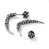 Rose Flower 316 Surgical Stainless Steel Pave Cubic Zirconia Ear False Plugs for Women EJEW-Z050-45B-AS-2