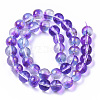 Transparent Spray Painted Glass Bead Strands GLAA-N035-03D-B03-2