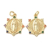 Religion Brass Micro Pave Cubic Zirconia Pendants KK-I658-02G-1