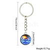 Round Glass Beads Keychain KEYC-YW00066-01-3