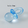 Dodger Blue Color Transparent Acrylic Baby Pacifier Pendants X-TACR-R16-5-2