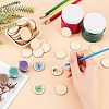 Olycraft 200Pcs 2 Style Unfinished Wood Cabochons WOOD-OC0002-54-3