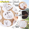 60 Patterns Non-woven Fabrics Water-soluble Embroidery Aid Drawing Sketch DIY-TAC0100-013-3