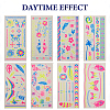 8 Sheets 8 Style Creative Fluorescent Arm Removable Temporary Tattoos Paper Stickers STIC-TA0002-02-1