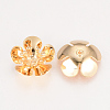 5-Petal Brass Bead Caps KK-Q735-353G-2