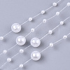 ABS Plastic Imitation Pearl Beaded Trim Garland Strand SACR-T354-01H-1