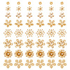 ARRICRAFT 64Pcs 8 Styles Brass Bead Caps KK-AR0003-57-1