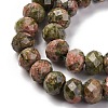 Natural Unakite Beads Strands G-K380-A05-01-4