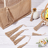 Gorgecraft 10Pcs Natural Jute Style Tassel AJEW-GF0005-11B-5