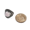 Natural Rose Quartz Adjustable Rings RJEW-I108-03AS-15-5