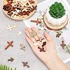 CHGCRAFT 72Pcs 6 Style Wood Pendants WOOD-CA0001-23-3