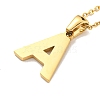 Ion Plating(IP) Ion Plating(IP) Initial Letter 304 Stainless Steel Pendant Necklaces NJEW-M199-01G-A-2