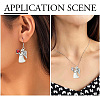 20Pcs 2 Colors Antique Silver Alloy Rhinestone Pendants FIND-YW0013-14-6