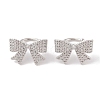 Brass Micro Pave Clear Cubic Zirconia Cuff Earrings for Women EJEW-I305-22P-1