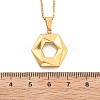 304 Stainless Steel Geometric Pendant Necklaces for Women NJEW-S439-04B-G-4