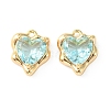 Brass Micro Pave Cubic Zirconia Charms KK-L208-06G-01-2