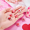 7Pcs 7 Colors Handmade Lampwork Bumpy Beads LAMP-TA0002-58-6