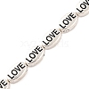 Oval with Word Love Tibetan Style Alloy Bead Strands X-TIBEB-O007-24-LF-3