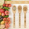 6Pcs Bamboo Spoons & Knifes & Forks AJEW-WH0411-016-4