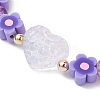 Handmade Flower Polymer Clay Stretch Bracelets BJEW-JB09825-03-2