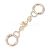 Rose Flower & Bowknot Brass Bag Extension Chains AJEW-BA00138-1