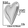 Stylish 304 Stainless Steel Heart Stud Earrings for Women IH1399-1-1