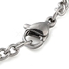 304 Stainlessa Steel Curb Chain Pendant Necklaces NJEW-H034-03P-3
