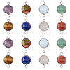 Unicraftale 16Pcs 8 Styles Natural & Synthetic Mixed Gemstone Connector Charms G-UN0001-25-1