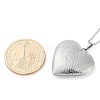 Anti-Tarnish 304 Stainless Steel Heart Locket Pendant Cable Chain Necklaces for Women NJEW-M050-04C-P-5