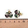 Carnival/Mardi Gras Theme Alloy Enamel & Glitter Powder Pendants ENAM-T020-53J-RS-3