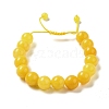 12.5mm Round Dyed 12.5mm Round Natural White Jade Imitation Beeswax Braided Bead Bracelets for Women Men BJEW-C060-01A-1