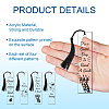 GLOBLELAND 4 Sets Acrylic Bookmark Pendants for Teachers' Day DIY-GL0004-26A-4