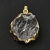 Natural Quartz Crystal Pendants G-P487-03G-4