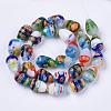 Handmade Millefiori Lampwork Beads Strands LAMP-T005-22-2