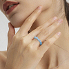 3Pcs 3 Colors Natural Jade Stretch Finger Rings for Women RJEW-GO0001-02-5