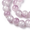 Crackle Baking Paint Imitation Jade Glass Beads Strands LS-DGLA-T003-10mm-04-2