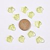 Green Transparent Acrylic Leaf Pendants for Chunky Necklace Jewelry X-DBLA410-9-3