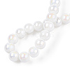 Electroplate Opaque Glass Beads Strands X-GLAA-T032-P10mm-AB02-5