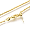 Brass Wheat Chain Adjustable Slider Necklaces for Women NJEW-M045-03G-2