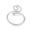 Non-Tarnish 304 Stainless Steel Spiral Open Cuff Ring for Women RJEW-C097-04P-3