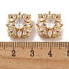 Brass Micro Pave Cubic Zirconia Beads KK-U037-03G-02-3