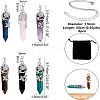  DIY 6 Colors Natural & Synthetic Gemstone Pendant Necklace Making Kits DIY-NB0005-04-5