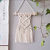 Cotton Cord Macrame Woven Wall Hanging HJEW-C010-04-1