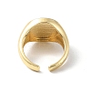 Evil Eye Rack Plating Brass Enamel Cuff Ring for Women RJEW-F143-05G-01-3