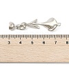 Brass Micro Pave Cubic Zirconia Fold Over Clasps KK-U059-08P-3