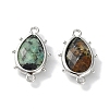 Natural & Synthetic Mixed Stone Connector Charms G-G012-05P-B-2