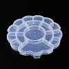 17 Grids Flower Plastic Bead Containers AJEW-YWC0001-06-2